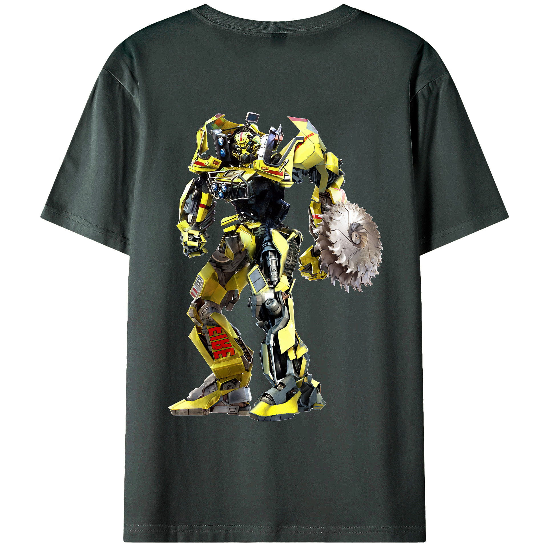 （画像用） Transformers トランスフォーマー 綿100％ メンズ半袖Tシャツ（バックプリント） 通気性